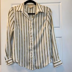 Michael Kors chain link silk button down